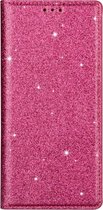 Samsung Galaxy A41 Hoesje - Book Case Glitter - Roze
