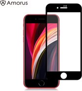 Full-Cover Tempered Glass - Geschikt voor iPhone SE (2022 / 2020) Screen Protector - Zwart