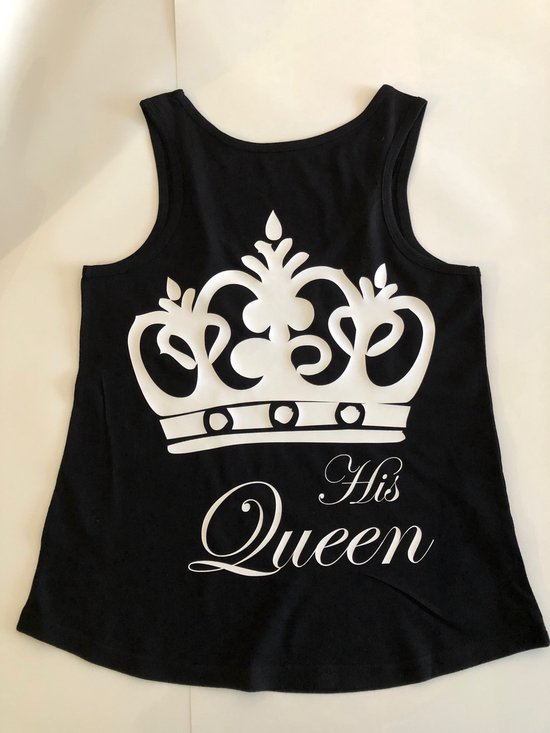 Dames top Queen zwart XL