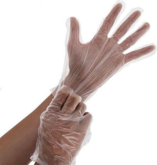 Transparante plastic wegwerp handschoenen - Latex vrij - universeel - 300 stuks - Merkloos