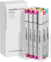 Stylefile Twin Marker Brush 12er Set multi 19