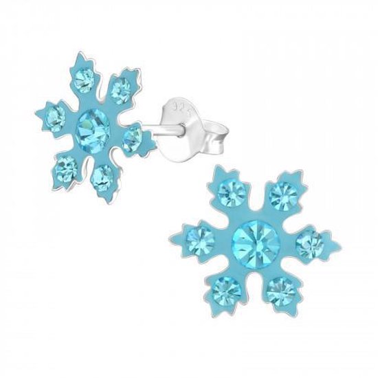 Kinderoorbellen frozen-sneeuwvlok-steentjes-oorbellen-oorstekers-echt  zilver | bol.com