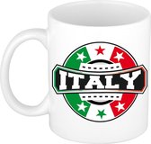 Italy / Italie embleem theebeker / koffiemok van keramiek - 300 ml - Italie landen thema - supporter bekers / mokken