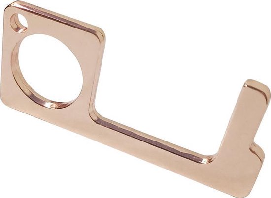 Porte-clé Ouvre-porte / Crochet Sans Contact Tactile - Argenté - Hygiène Pour Poignées Et Boutons