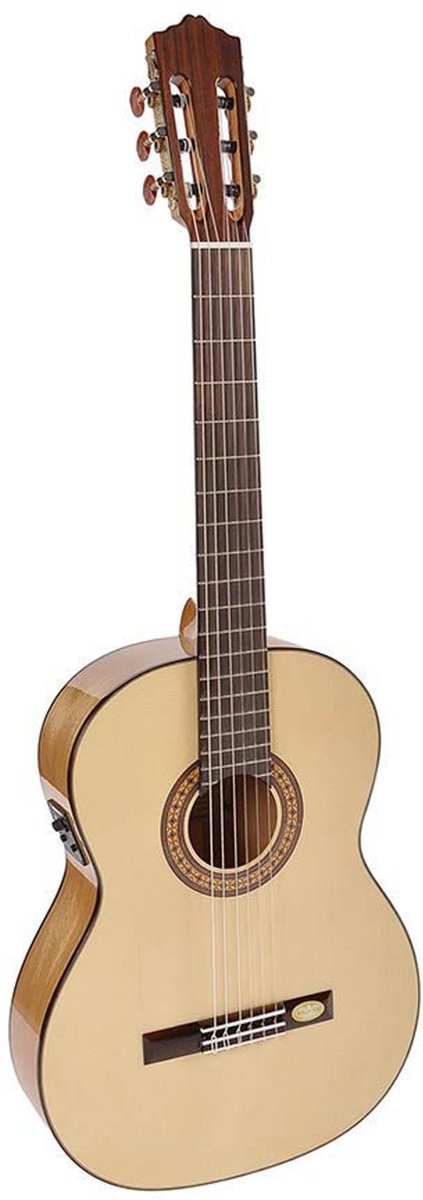 Salvador Cortez CF-55E electro-akoestische flamenco gitaar met massief sparren bovenblad en Fishman pickup