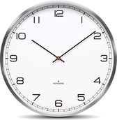 Huygens - One Arabic 45cm - RVS - Wandklok - Stil - Quartz uurwerk