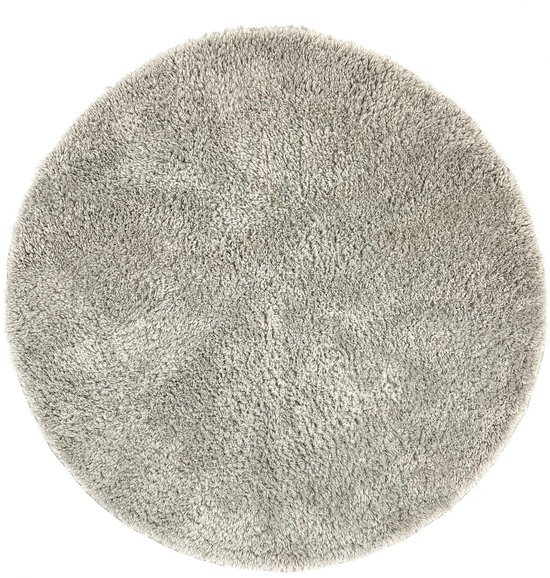 Lucy's Living Luxe badmat FUA Grey– Ø70  cm - grijs – rond - badkamer mat - badmatten -  badtextiel - wonen – accessoires