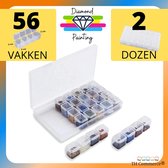 2 x Diamond Painting Opbergdoos 28 vaks - Hobby Organizer - Opbergbox set