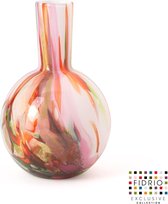 Design vaas Globe - Fidrio MIXED COLOURS - glas, mondgeblazen - hoogte 20 cm