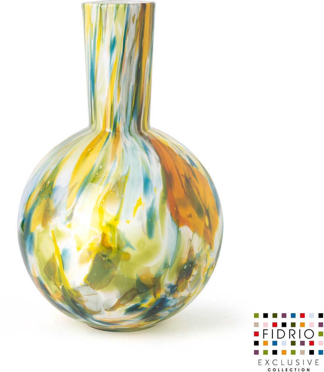 Fidrio Design vaas Globe L COLORI glas mondgeblazen bloemenvaas hoogte 40 cm
