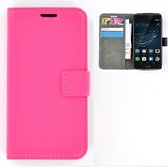 Huawei P9 Plus smartphone hoesje book style wallet case roze