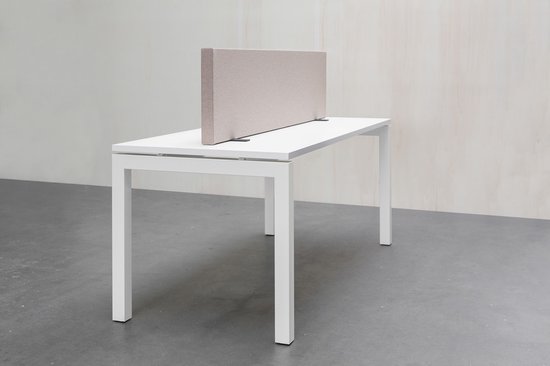 SPACIO akoestische opzetwand 180x40 cm - Tafelvoet - Zwart