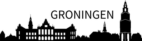 Groningen Skyline Muursticker