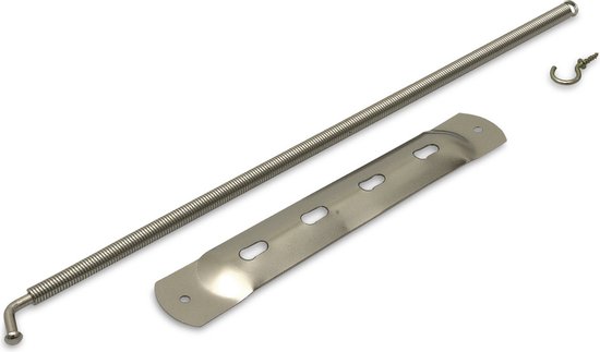 2x stuks spiraaltrekveer / spiraaltrekveren staal 0,8 x 32 cm - automatisch sluiten van deuren - deursluiters / deurveren