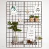 foto van Gadgy Wandrek Industrieel - Vouwbaar met 2 losse plankjes – incl. 6 S-haken en 10 knijpers – 2 losse wandrekken - Wandrek Metaal Zwart –  Wanddecoratie – Memobord – Fotorek