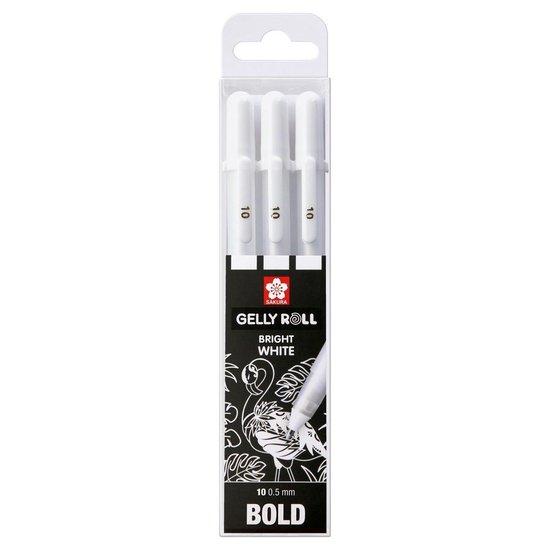 Sakura Gelly Roll 3 gelpennen 0,5 mm – wit