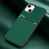 Klassieke Tilt Strip Grain Magnetische Schokbestendige PC + TPU Case voor iPhone 13 (Groen)