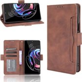 Voor Motorola Moto Edge 20 Pro/Edge S Pro Huid Voelen Kalf Patroon Horizontale Flip Lederen Case met Houder & Kaartsleuven & Fotolijst (Bruin)