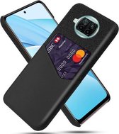 Voor Xiaomi Mi 10T Lite Doek Textuur PC + PU lederen achterkant Schokbestendig hoesje met kaartsleuf (zwart)