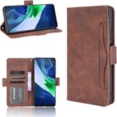 Voor Infinix Note 10 Pro/Note 10 Pro NFC Skin Feel Kalf Patroon Horizontale Flip Lederen Case met Houder & Kaartsleuven & Fotolijst (Bruin)