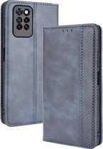 Voor Infinix Note 10 Pro/10 Pro NFC Magnetische Gesp Retro Crazy Horse Textuur Horizontale Flip Lederen Case met Houder & Kaartsleuven & Fotolijst (Blauw)