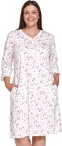 Doctor Nap Katoenen Nachthemd Dames | Nachthemd Dames 3/4 Mouw Volwassenen | Nachtjapon Dames | Bloemen Papaya TB.4393 XXL