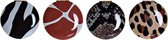 Zakspiegel DKD Home Decor Aluminium Dier (4 pcs)