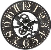 Muurklok Industry Zwart (59 cm) Metaal