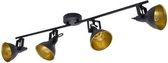 Plafondlamp Ledkia Emer 4 Zwart 25W (720x120x245 mm)