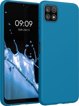 kwmobile telefoonhoesje voor Samsung Galaxy A22 5G - Hoesje voor smartphone - Back cover in Caribisch blauw