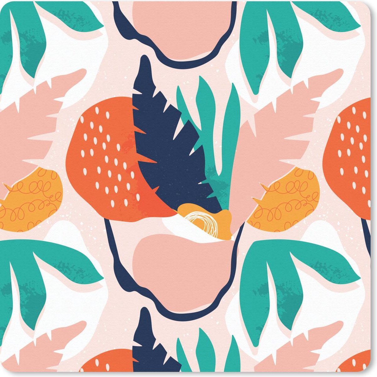 Muismat 30x30 cm - Mousepad Jungle - Bladeren - Abstract - Muismatten
