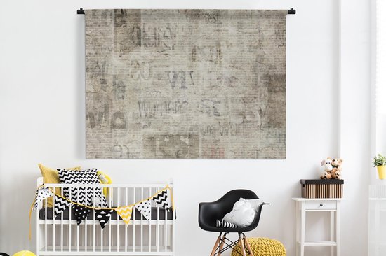 Tapisserie - Journal - Vintage - Papier - 180x135 cm - Tapisserie