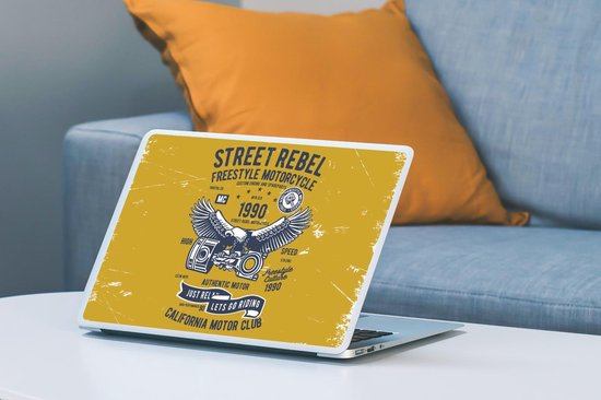 Sticker ordinateur portable - 12,3 pouces - Moteur - Vintage - Citation