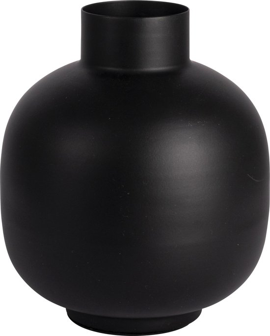 Gusta vaas metaal zwart - Vazen - metaal - Ø6,5cm - 17 x 20 cm