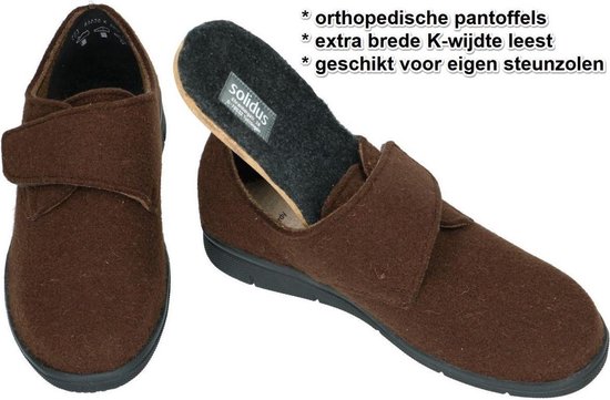 Solidus -Heren - bruin donker - pantoffels & slippers - maat 40.5 | bol