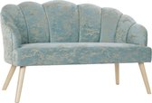 Sofa DKD Home Decor Groen Polyester Berken Gouden Glam (126 x 67 x 80 cm)