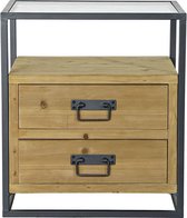Nachtkastje DKD Home Decor Metaal Kristal Spar (45 x 38 x 51 cm)