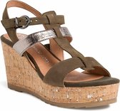 Marco Tozzi Dames Sandaaltje 2-2-28399-24 726 khaki F-breedte Maat: 37 EU