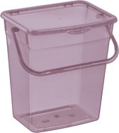 Plast Team 6L poedercontainer transparant / paarse kleur