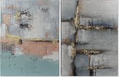 Schilderij DKD Home Decor Canvas Abstract (2 pcs) (90 x 4 x 120 cm)