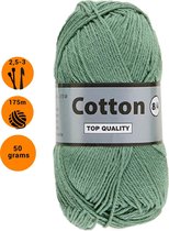 Lammy yarns Cotton eight 8/4 dun katoen garen - groen (375) - pendikte 2,5 a 3mm - 1 bol van 50 gram