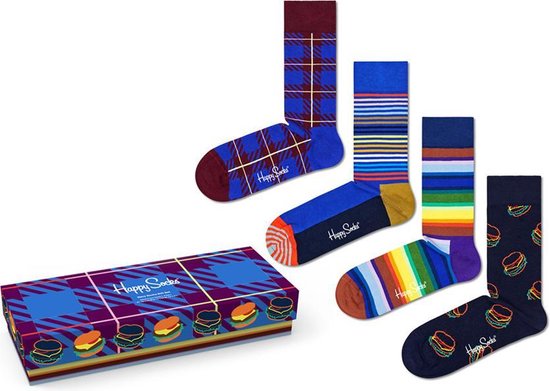 Happy Socks - Navy socks gift set - Unisex - Maat: 36-40