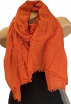 Dames sjaal effen 68# Fluoresent orange