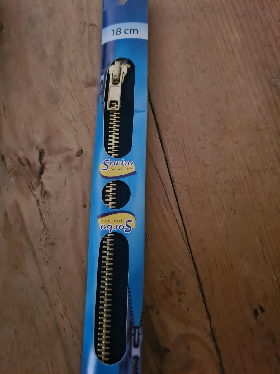 Sorbo Rits 18cm metaal donkerblauw