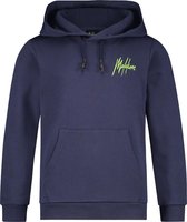 Malelions Junior Double Signature Hoodie - Navy/Green