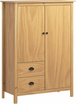 Kledingkast met 2 deuren 99x45x137 cm massief grenenhout