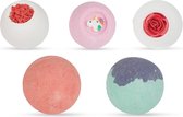 SET 5 HANDGEMAAKTE BADBRUISBALLEN - Namasté, Pink Cloud, Unicorn Dream, Temptation, Surprise Me