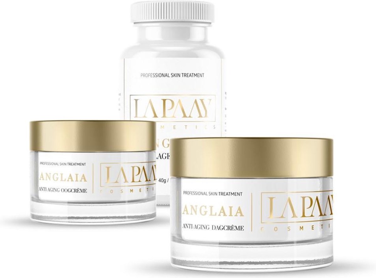 La Paay | Anglaia Starter Pack | Anti-Aging Oogcrème, Dagcrème en Collageen Boost | Hydraterend | Huidverzorging | Skincare
