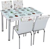 POLO BREAKFAST SET Uitschuifbare eettafel met 4 stoelen