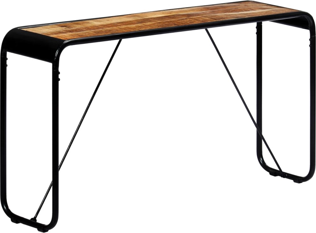 VidaXL Sidetable 140x35x76 cm massief ruw mangohout